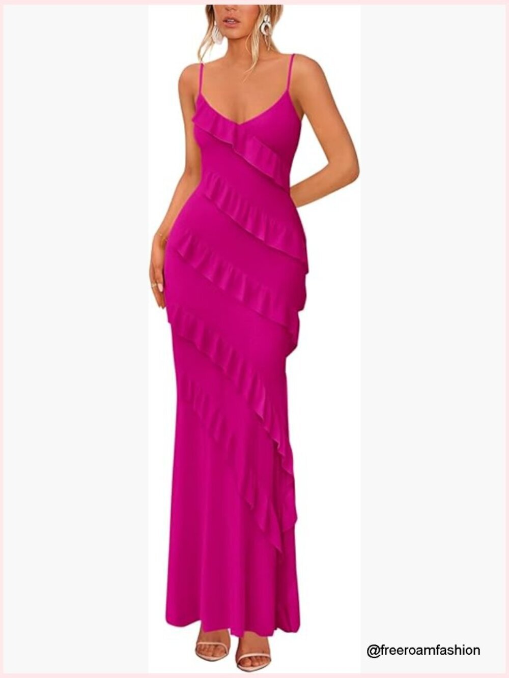 Spaghetti Strap Bodycon Formal Dress for Wedding Guest Cocktail Party